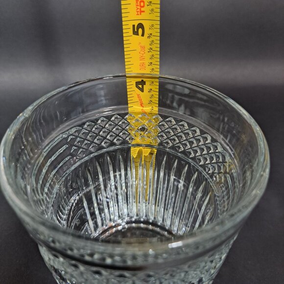 Libbey Radiant Double Old Fashioned Drinking Glass Clear Diamond Pattern - Picture 3 of 11